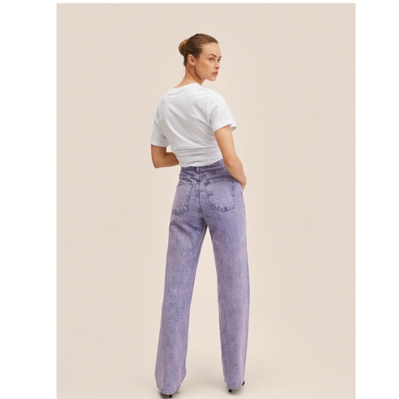 NWT MNG High-waist wide leg jeans Purple - Picture 2 of 8